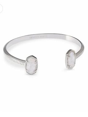 Kendra Scott Elton Bracelet (Rhodium) Irisescent Drusy